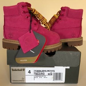 Bright Pink Timberland Boots
